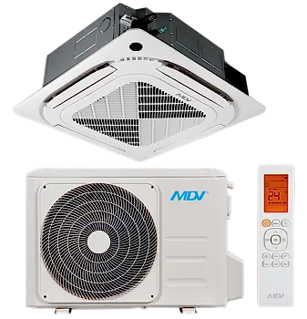Кассетный кондиционер MDV MDCF-24HRN1/T-MBQ4-04B/MDOU3-24HN1